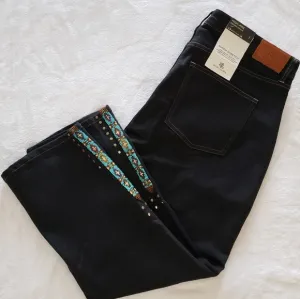 Ralph Lauren Beaded High Rise Straight Ankle Jeans--Sz 33/16