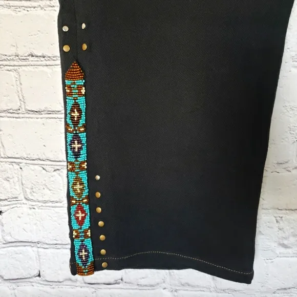 Ralph Lauren Beaded High Rise Straight Ankle Jeans--Sz 33/16