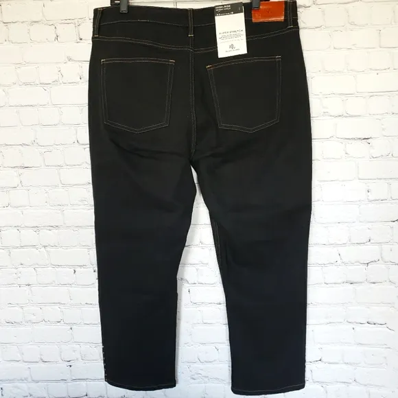 Ralph Lauren Beaded High Rise Straight Ankle Jeans--Sz 33/16