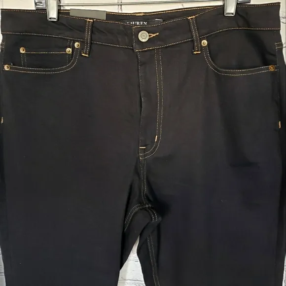 Ralph Lauren Beaded High Rise Straight Ankle Jeans--Sz 33/16