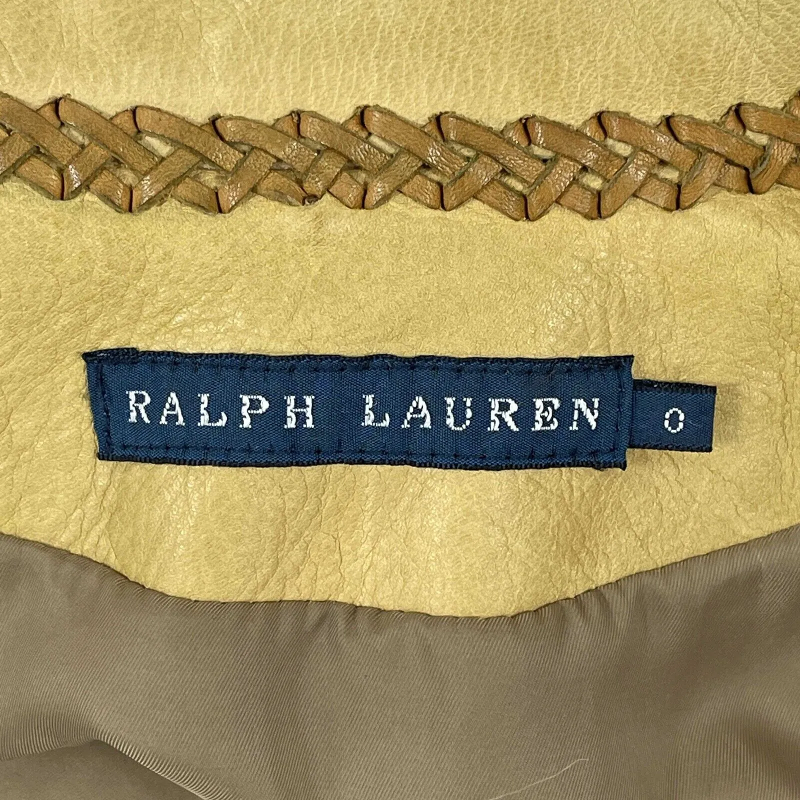 Ralph Lauren - Blue Label Western Leather Cropped Jacket - Camel Tan - 0 - XS