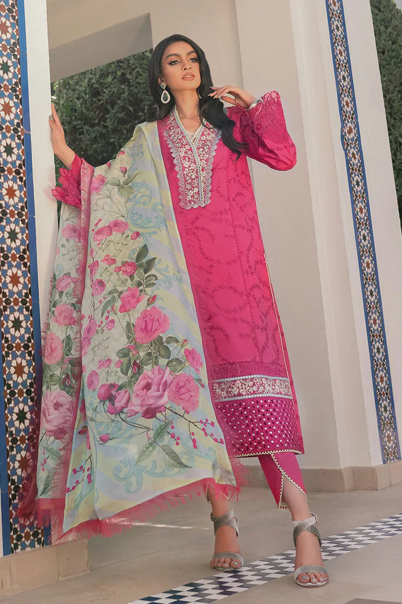 Raspberry Sorbet | Mushq Hemline Spring/Summer Lawn Collection 2022 | Unstitched Embroidered Lawn Suits