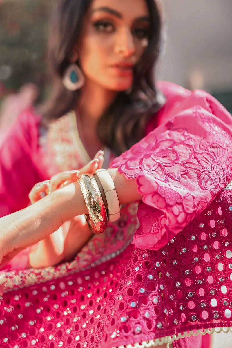 Raspberry Sorbet | Mushq Hemline Spring/Summer Lawn Collection 2022 | Unstitched Embroidered Lawn Suits