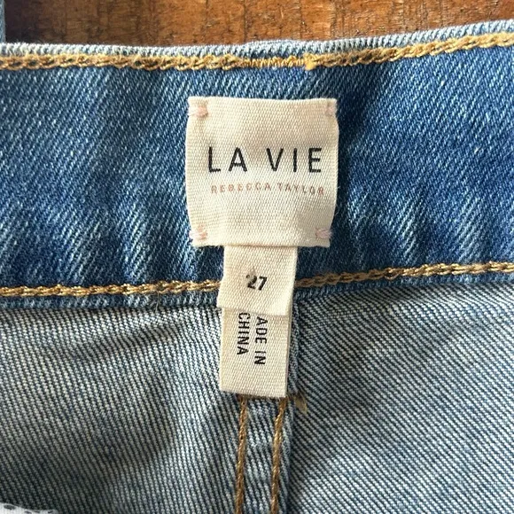 Rebecca Taylor La Vie High Rise Straight Leg Jeans 27