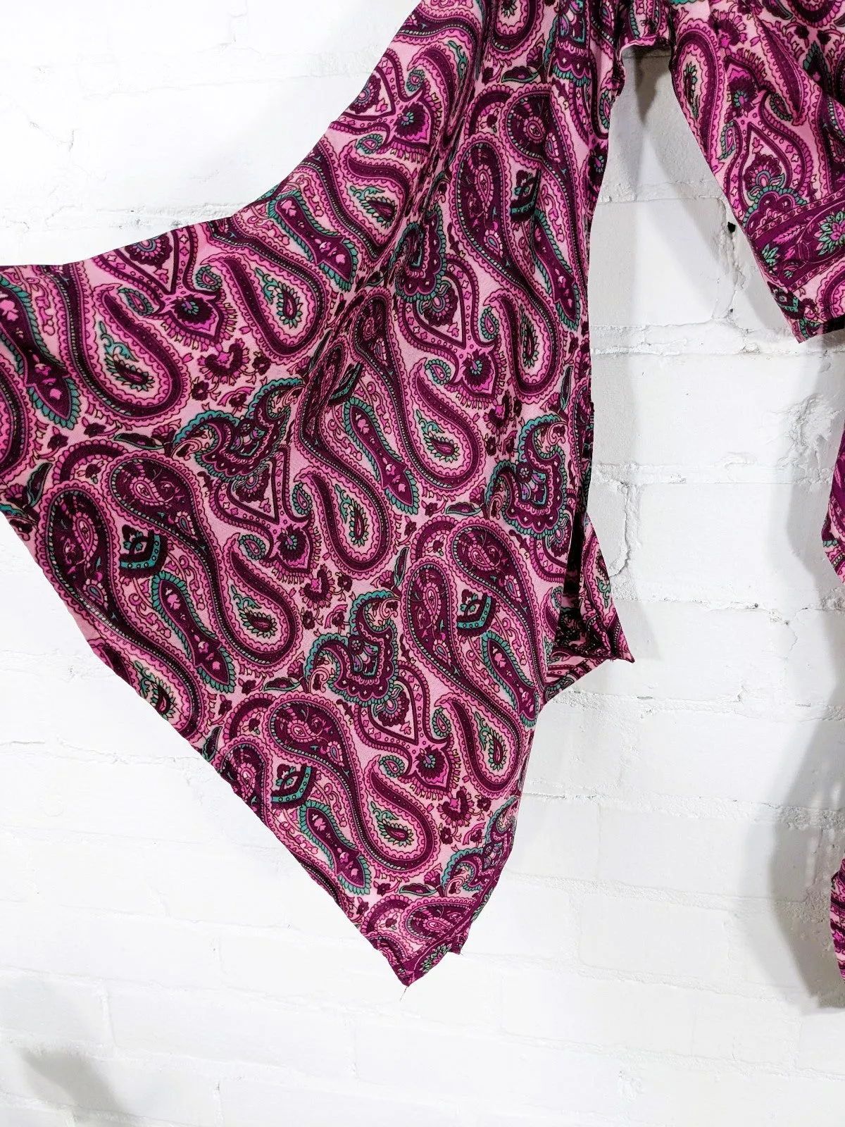 Recycled Sari Silk Long Sleeve Tie Top