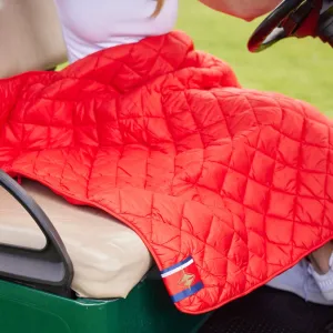 Red Waterproof Quilted Puffer Blanket