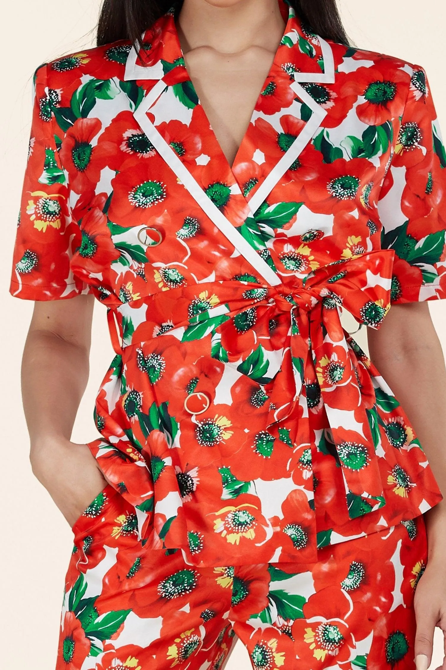 REDFLORAL  PC PANT SET