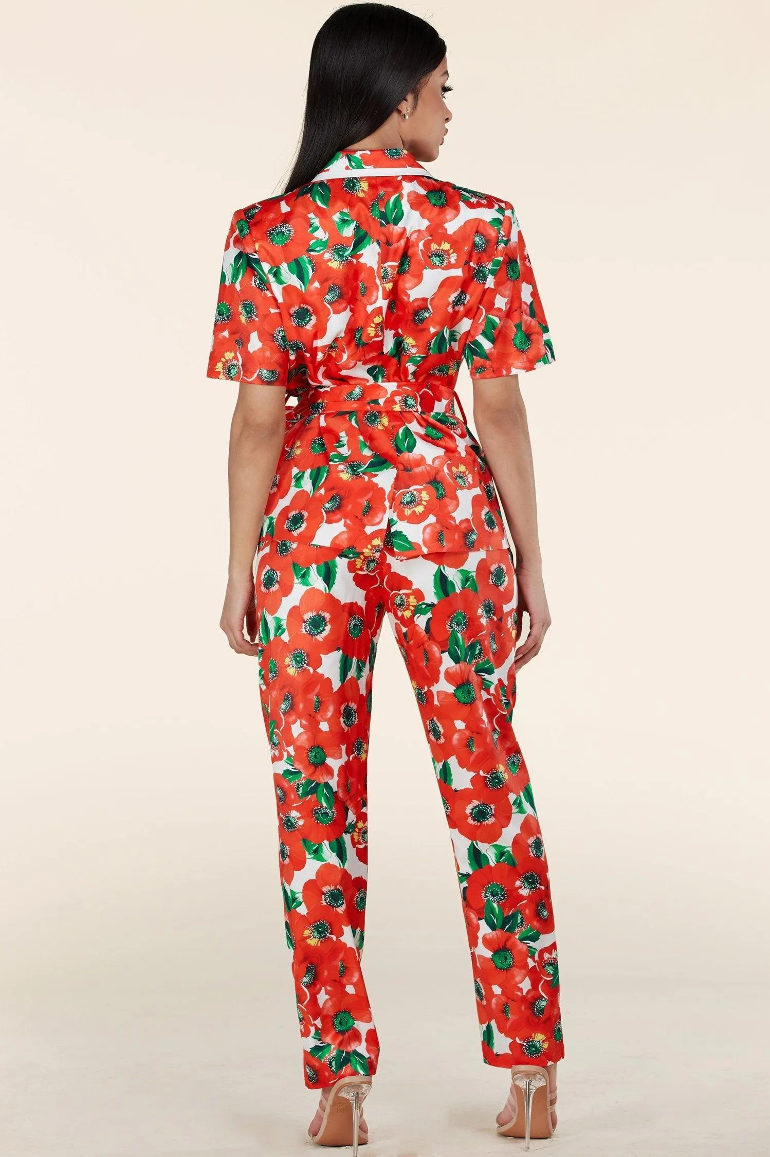 REDFLORAL  PC PANT SET