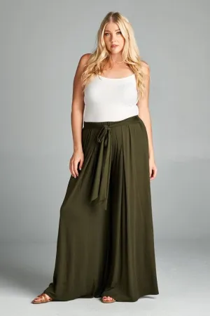 Regular Size Olive Palazzo Pants