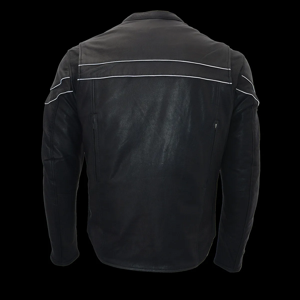 Retro Brown ML1408RT Men's  'Savage' Sporty Crossover Retro Leather Jacket