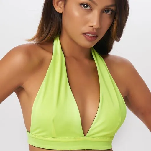 Reversible Neon & Printed Halter Top