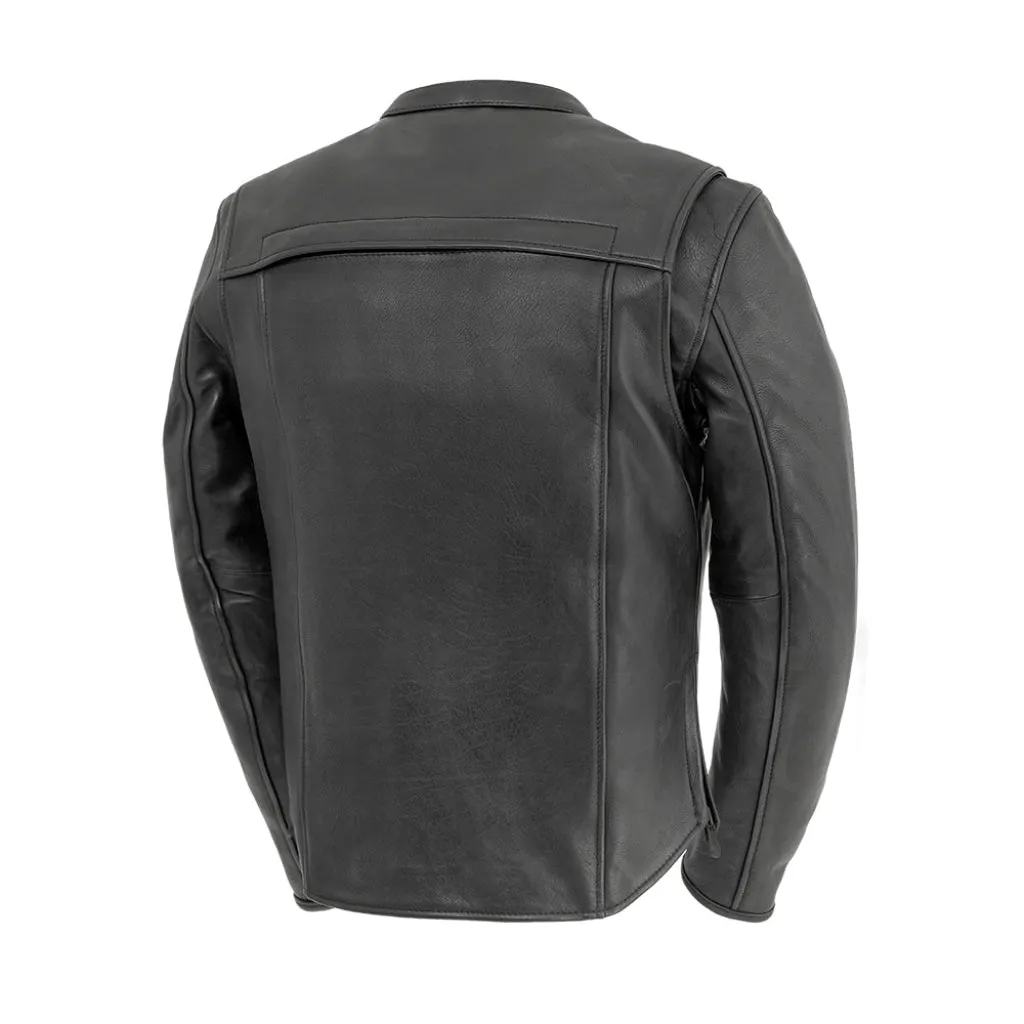 Revolt Men's Motorcycle Leather Jacket - Extreme Biker Leather
