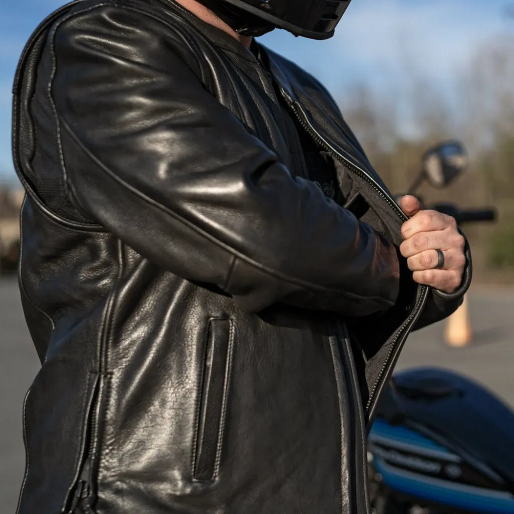 Revolt Men's Motorcycle Leather Jacket - Extreme Biker Leather