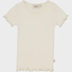 Rib T-Shirt SS in Eggshell