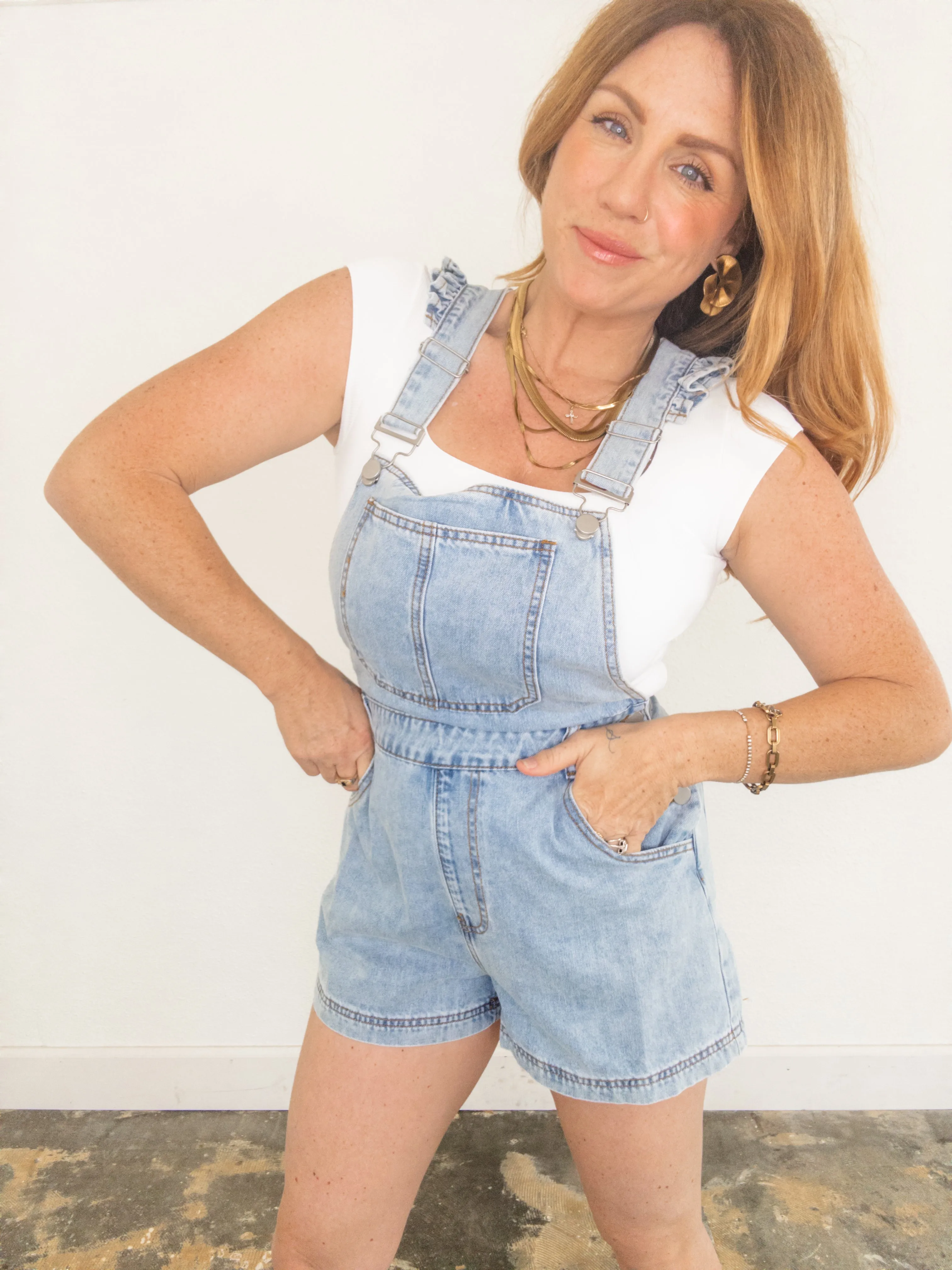 Right On Ruffle Overalls