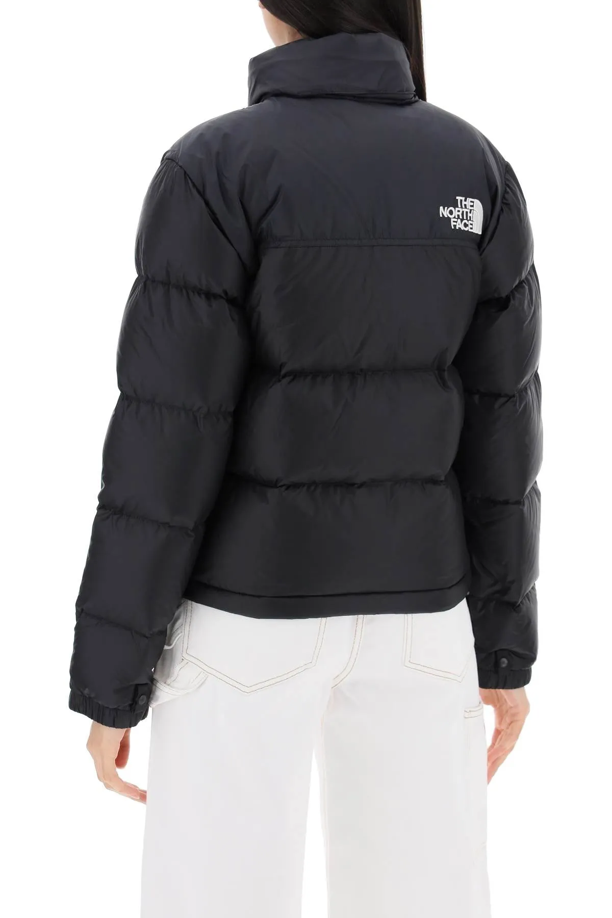 ripstop nylon nuptse cropped down jacket