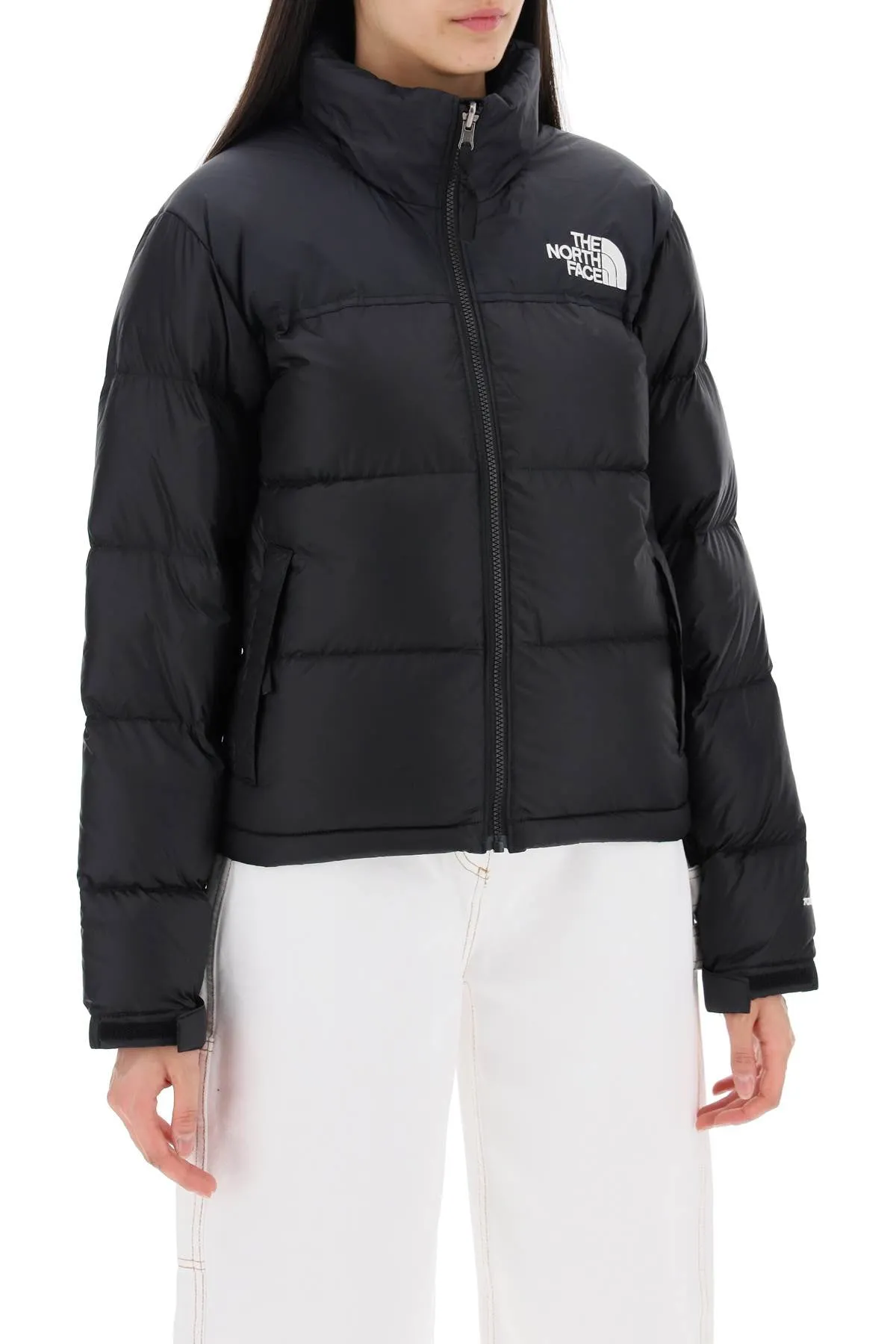 ripstop nylon nuptse cropped down jacket