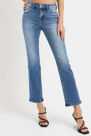 Risen Straight Leg Ankle Jeans