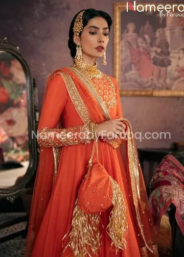 Royal Pakistani Reception Dresses in Long Frock #PN67