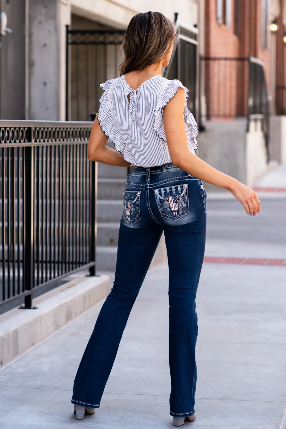 Ruffle Edge Smocked Top