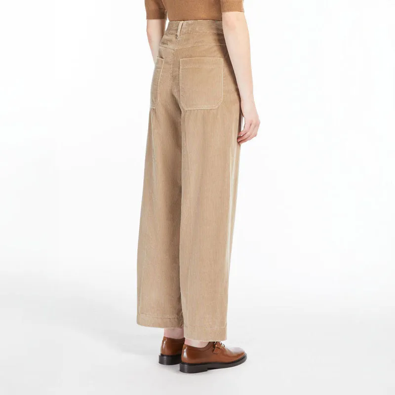 S MAX MARA Udine Long Trouser in Sand