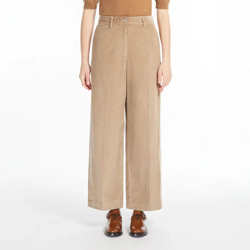 S MAX MARA Udine Long Trouser in Sand