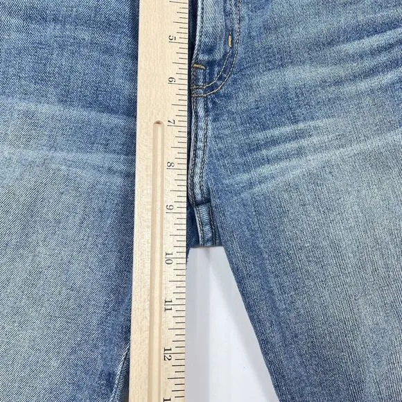 Sandrine Rose Jeans Women's Size 25 Skinny Mid Rise Medium Wash Tuxedo Stripe