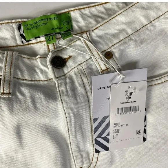 Sandrine Rose X Free People White straight Leg Jeans