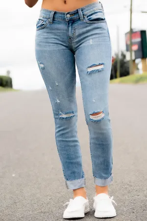 Sasha Mid Rise Skinny Jeans