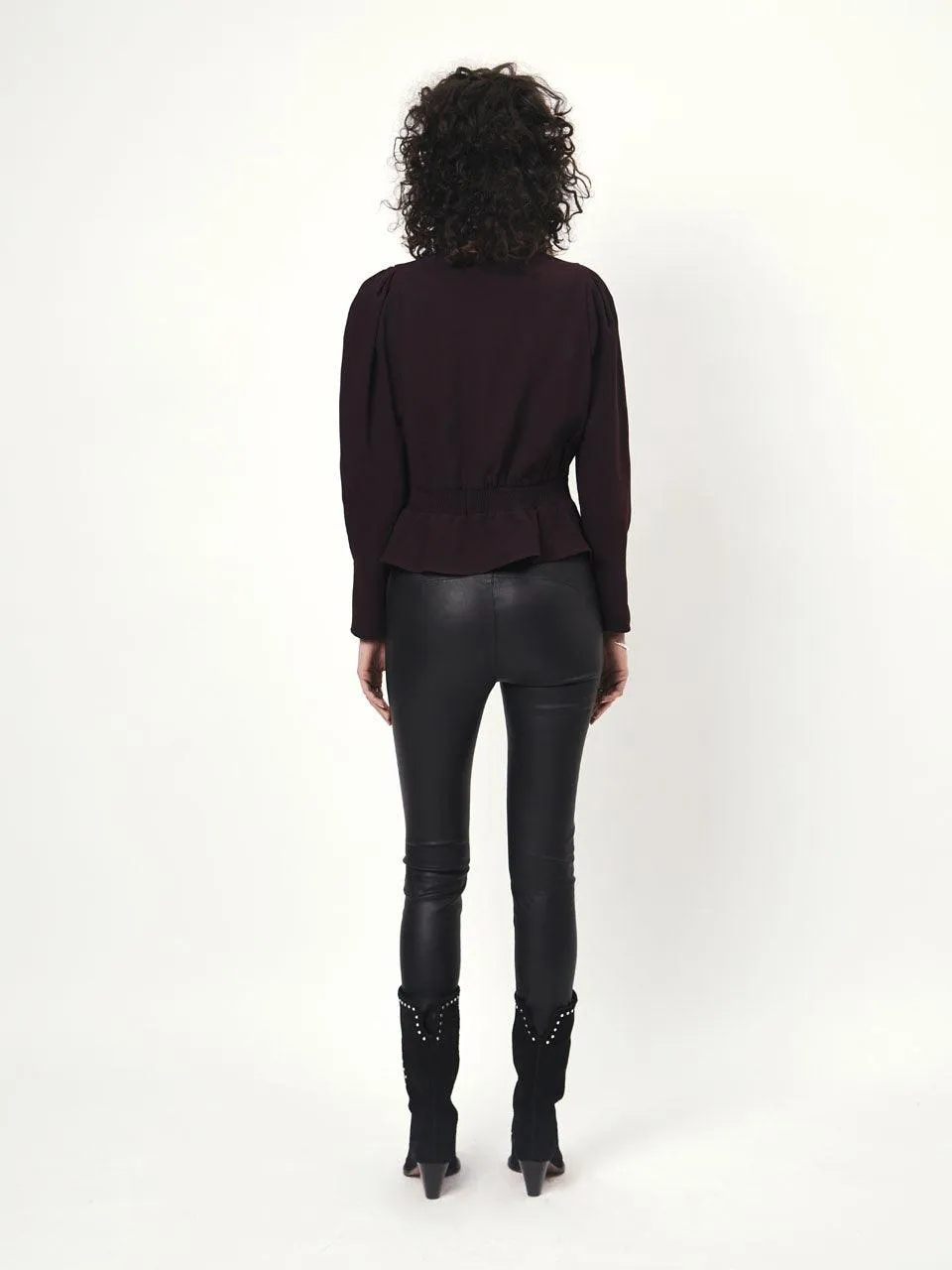 Sawyer Peplum Top Dark Grape