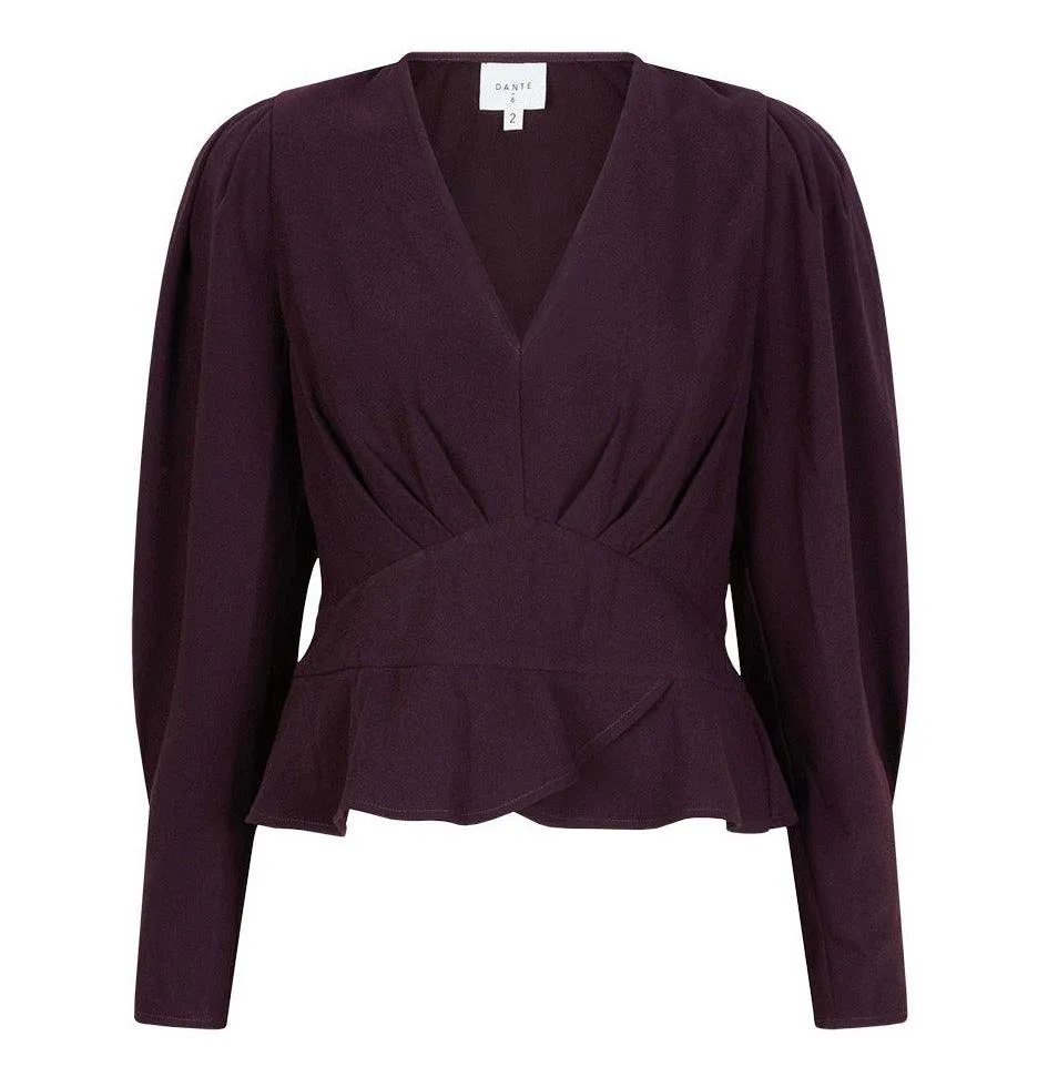 Sawyer Peplum Top Dark Grape