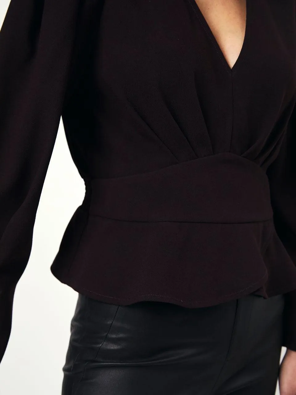 Sawyer Peplum Top Dark Grape