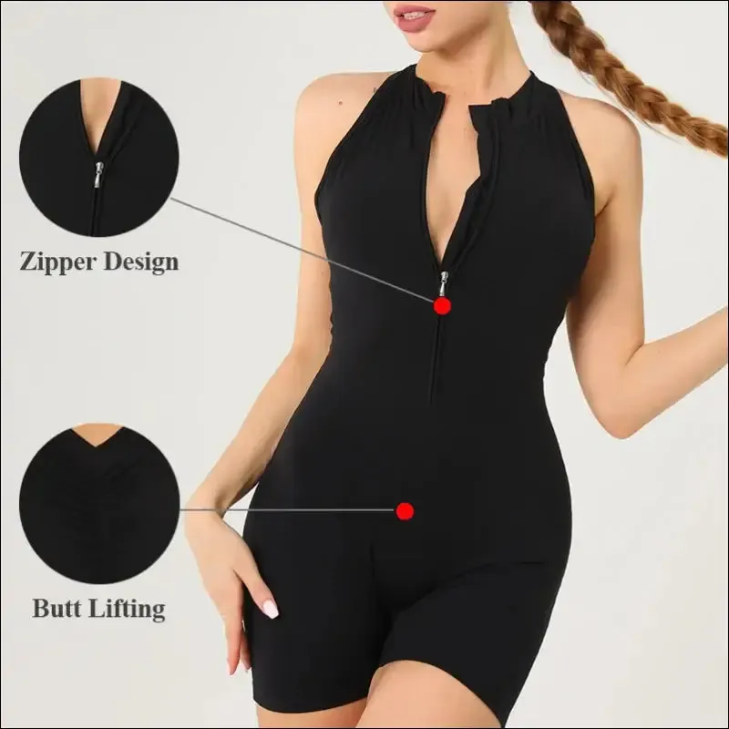 Scrunch gym jumpsuit women's fitness suit short sets sports overalls for woman tracksuit yoga