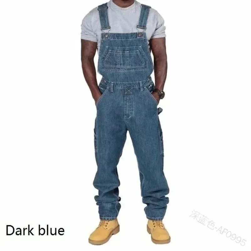 SeasonPrestige Mens  Overalls  Plus Size Long Jeans Men