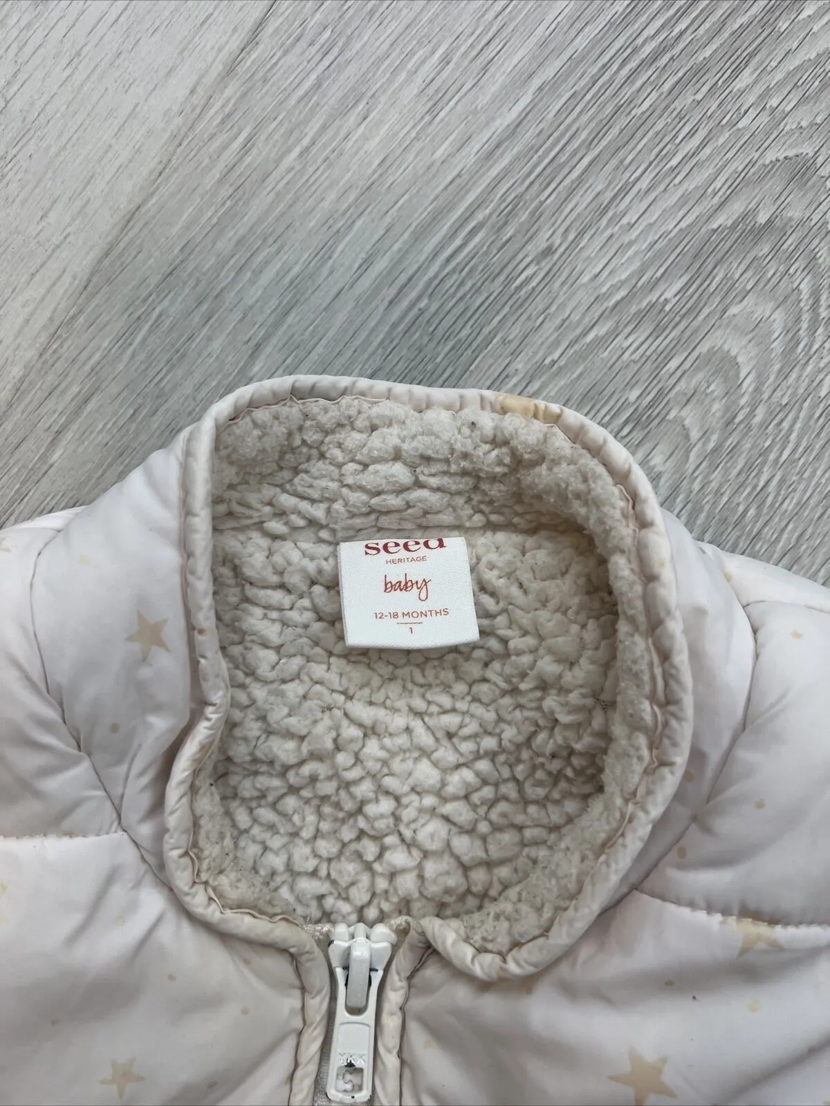 Seed Heritage Kids Fleece Lined Puffer Jacket Size 12-18 Months