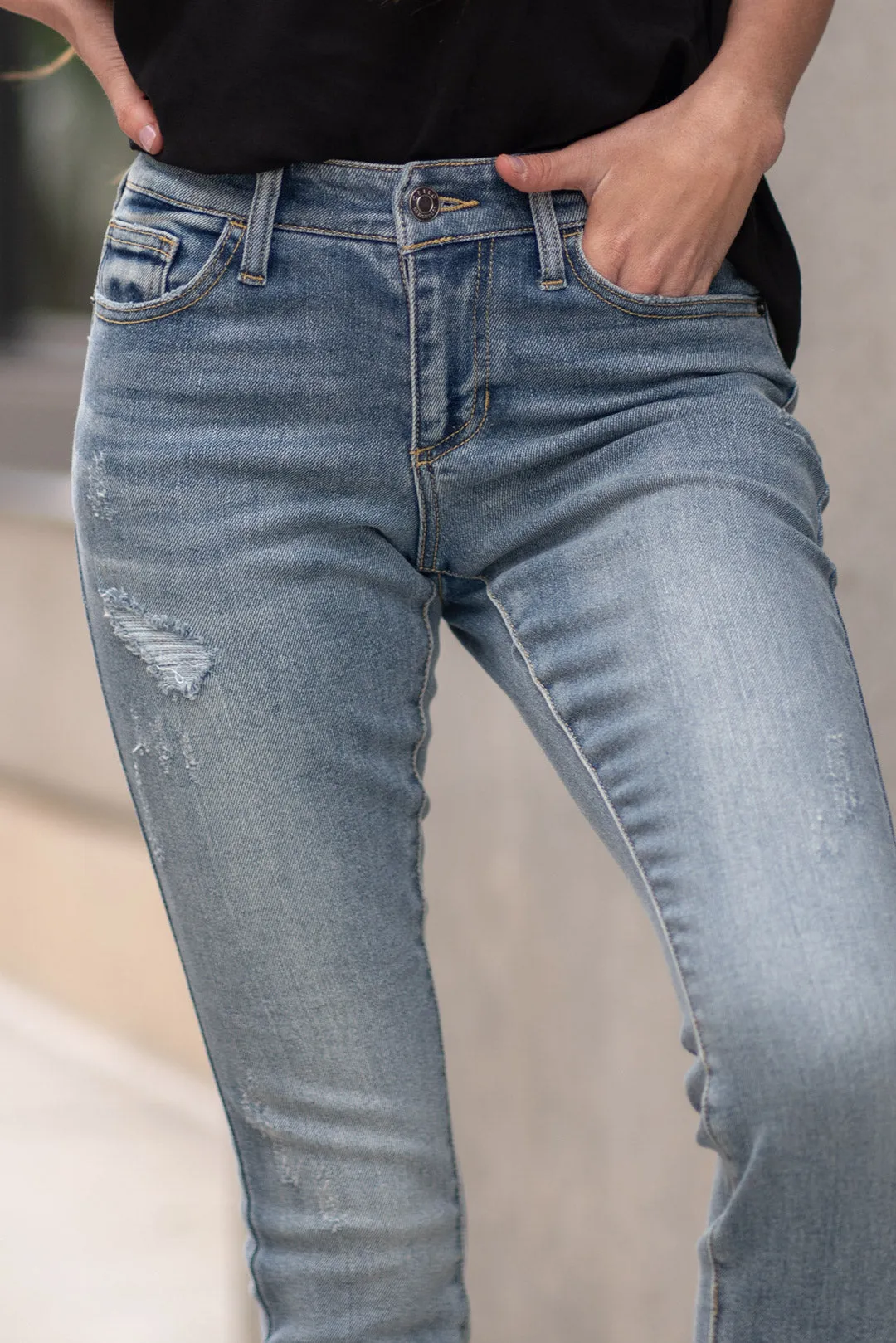 Set for Summer Mid Rise Ankle Skinny