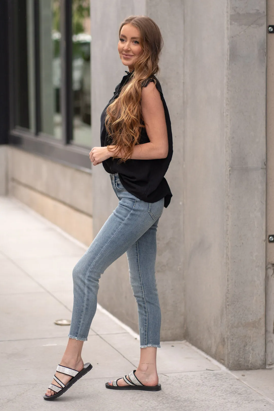 Set for Summer Mid Rise Ankle Skinny