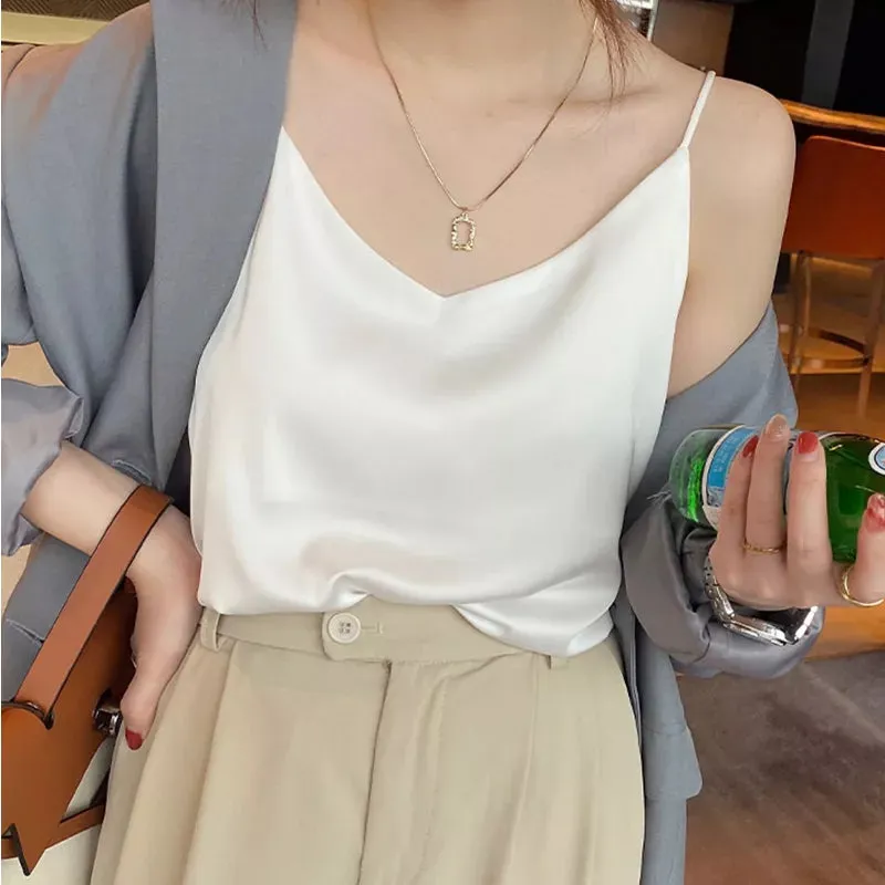 Sexy Strap Halter V-Neck Basic Tube Tank Tops