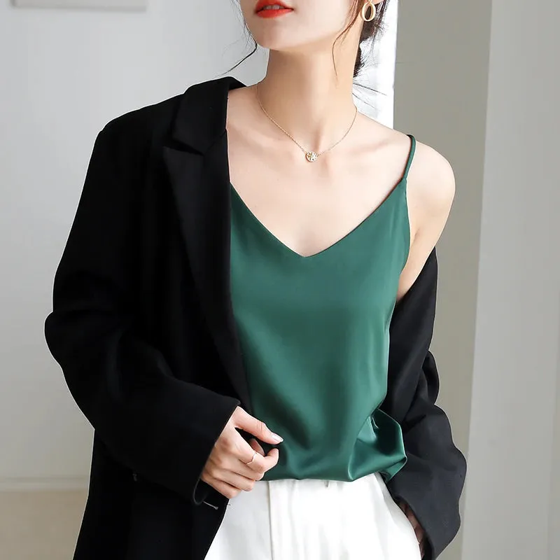 Sexy Strap Halter V-Neck Basic Tube Tank Tops