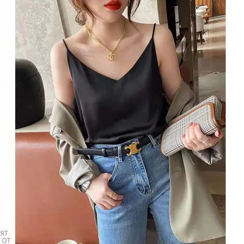 Sexy Strap Halter V-Neck Basic Tube Tank Tops