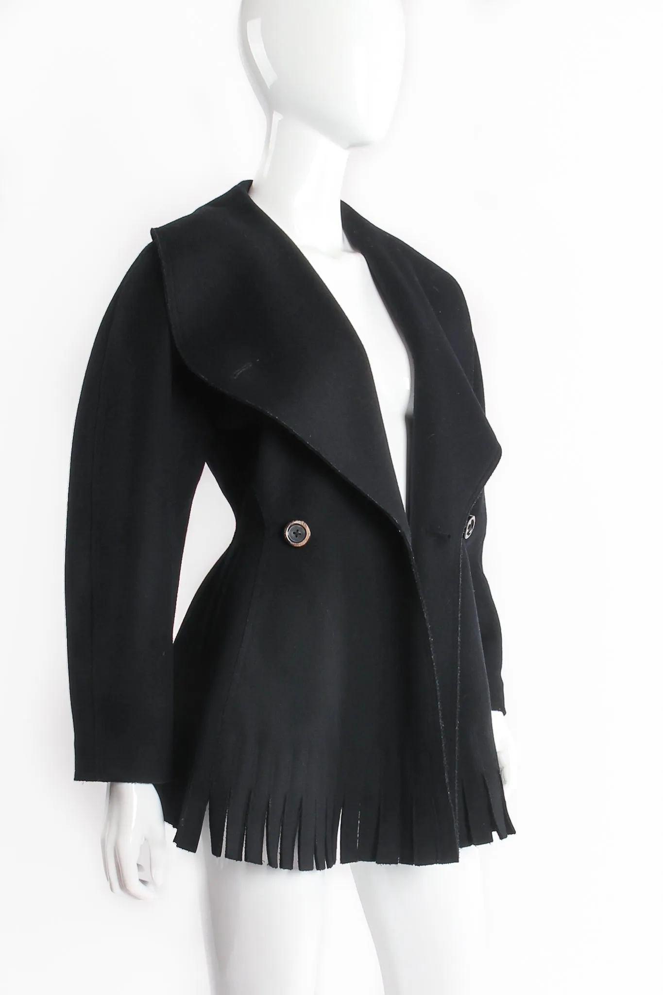 Shawl Collar Wool Peplum Jacket