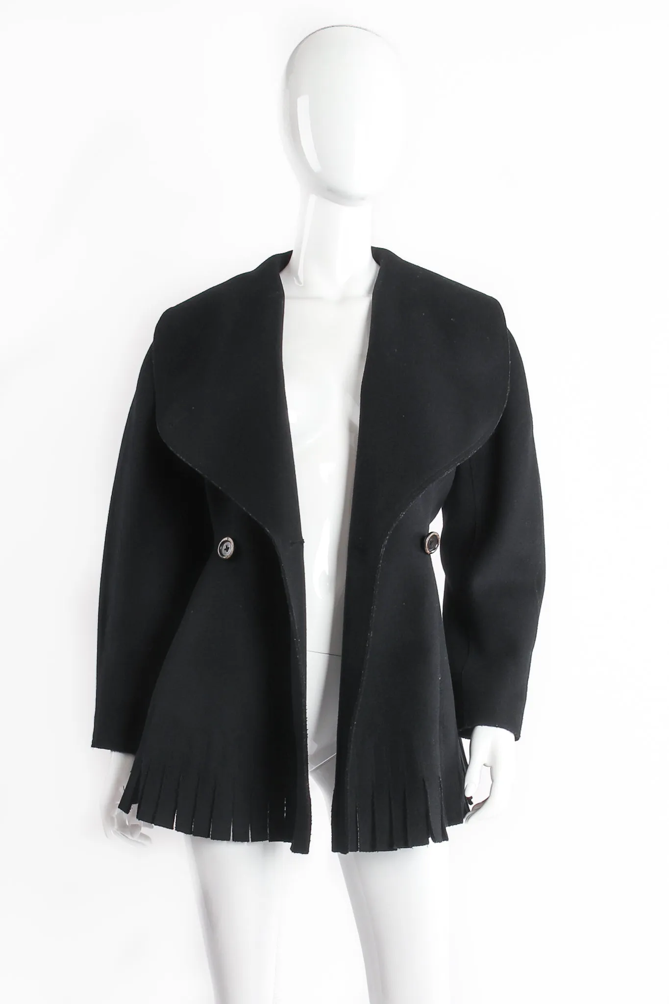 Shawl Collar Wool Peplum Jacket