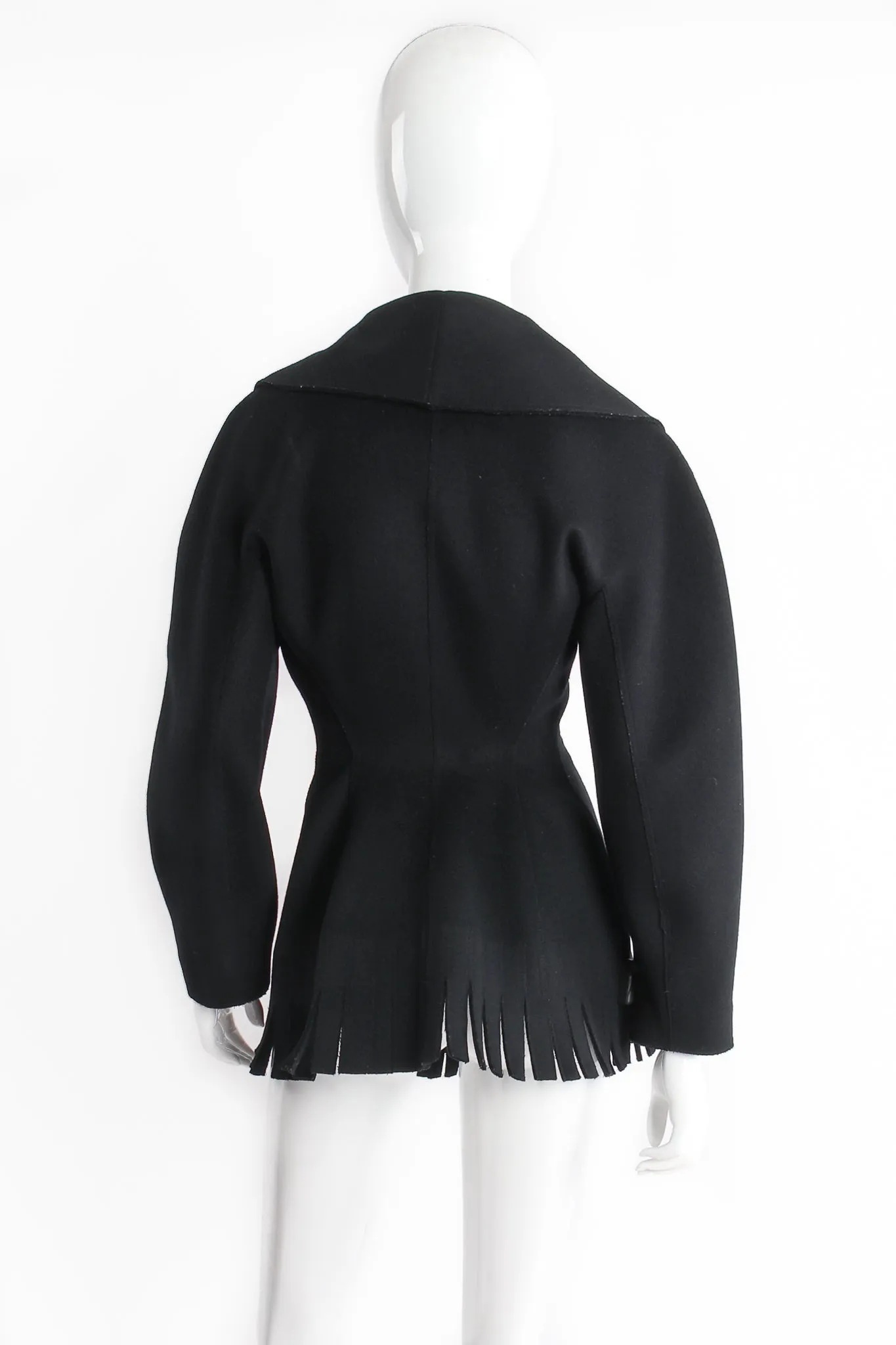 Shawl Collar Wool Peplum Jacket