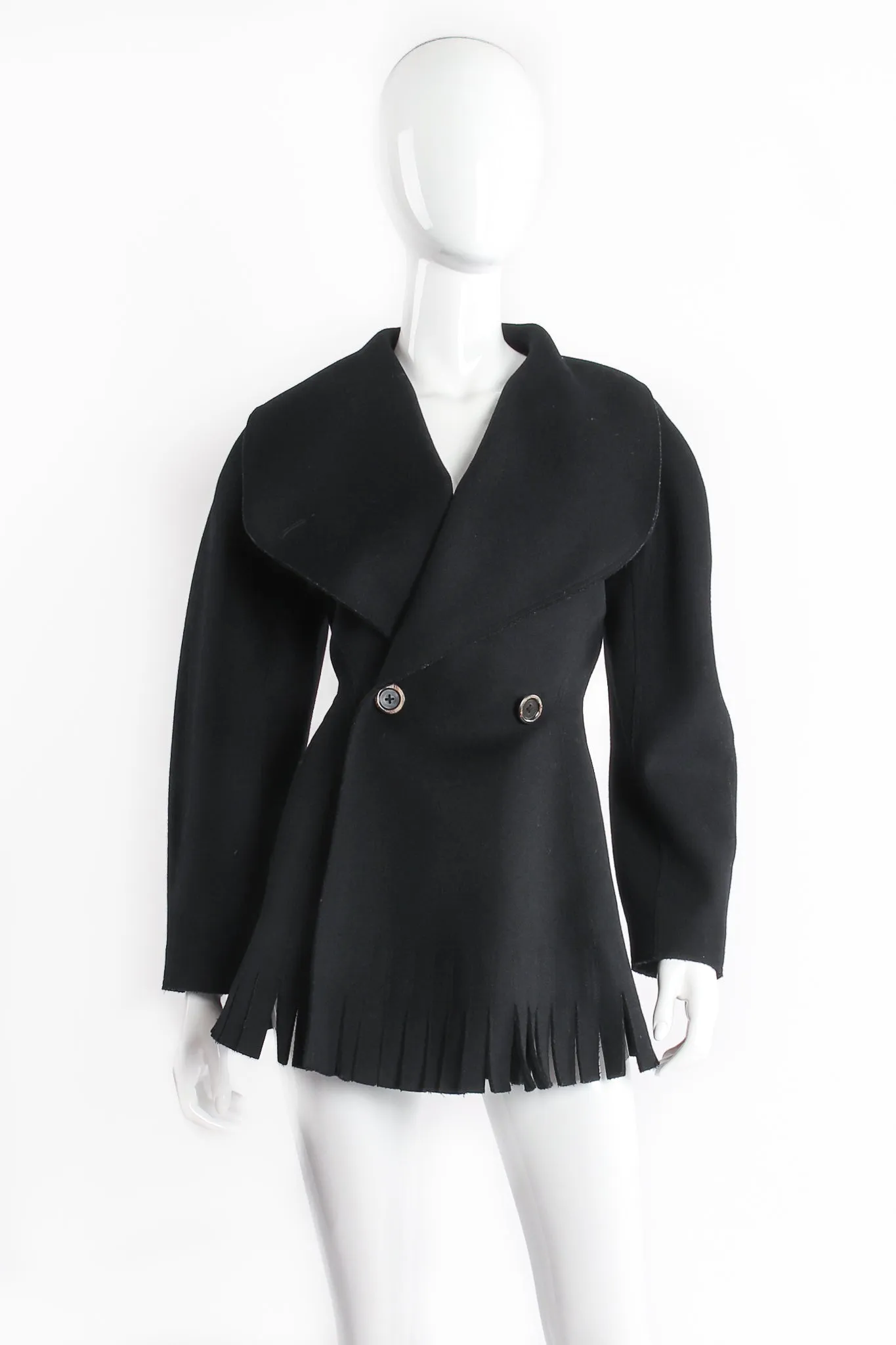Shawl Collar Wool Peplum Jacket