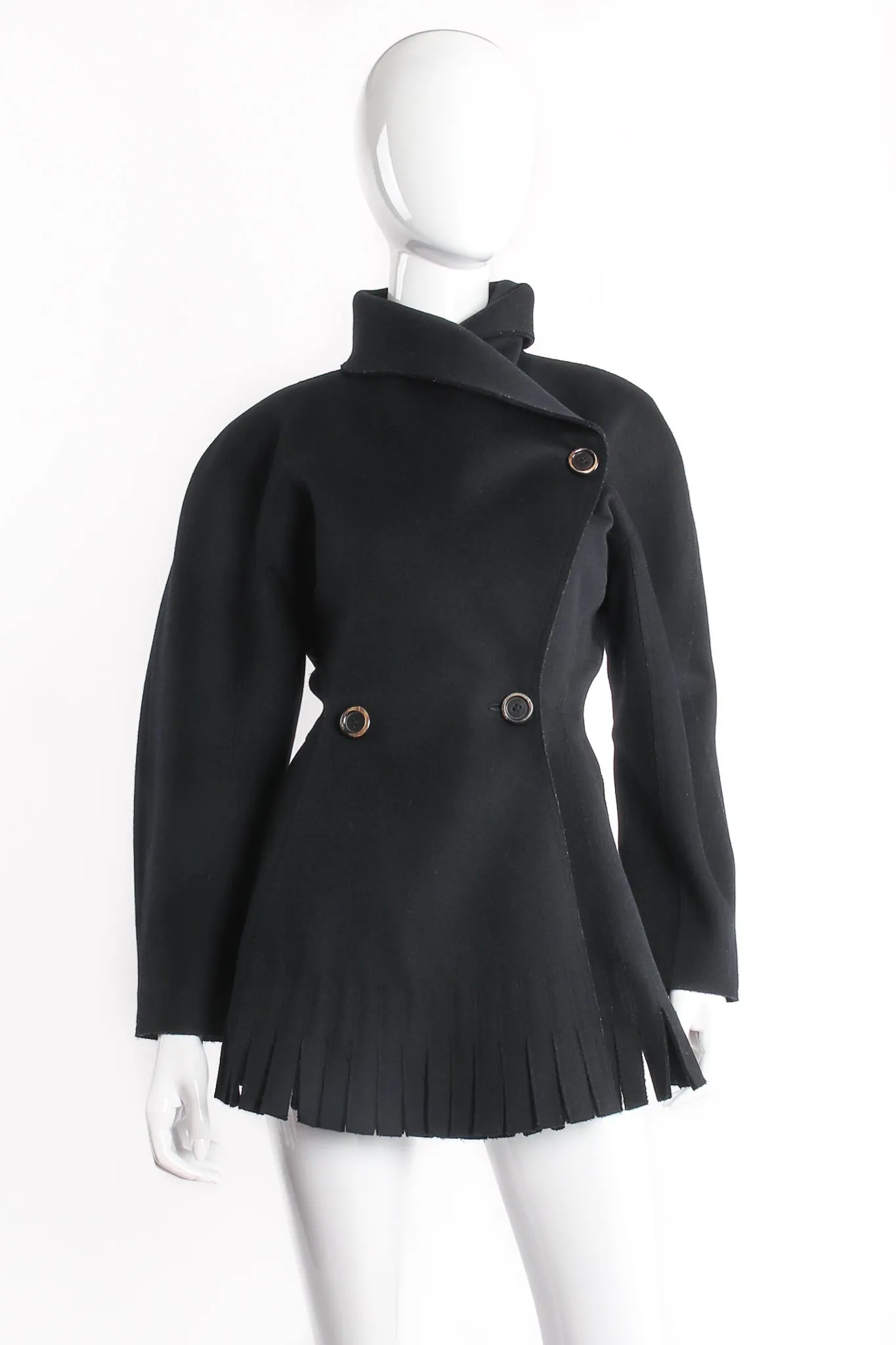 Shawl Collar Wool Peplum Jacket