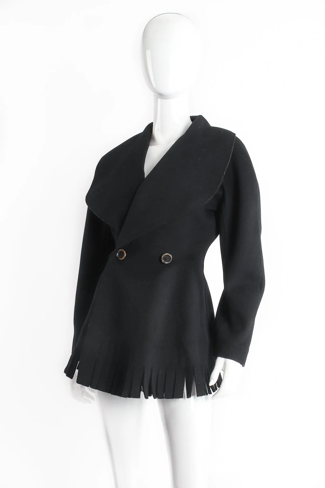 Shawl Collar Wool Peplum Jacket