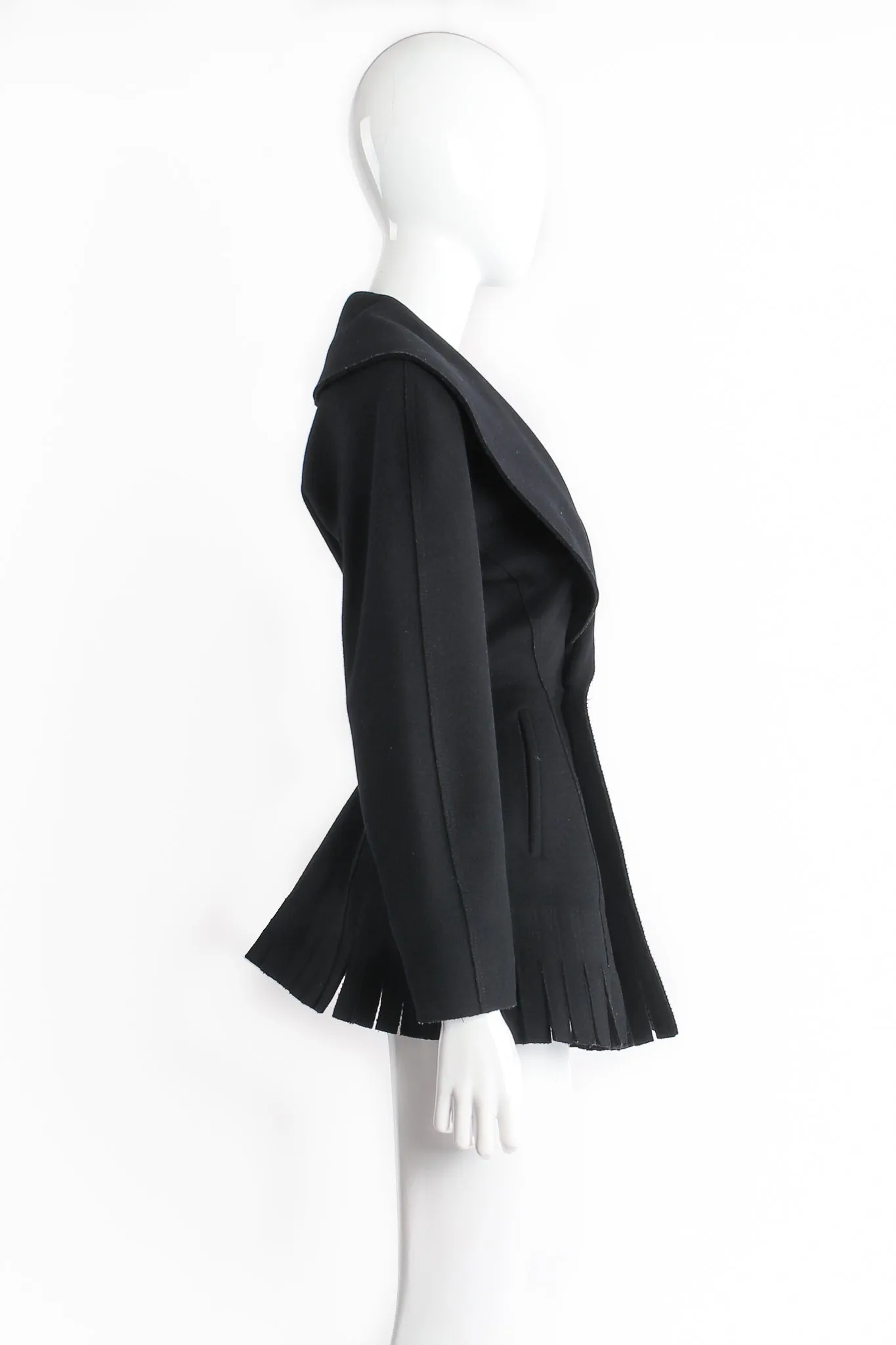 Shawl Collar Wool Peplum Jacket