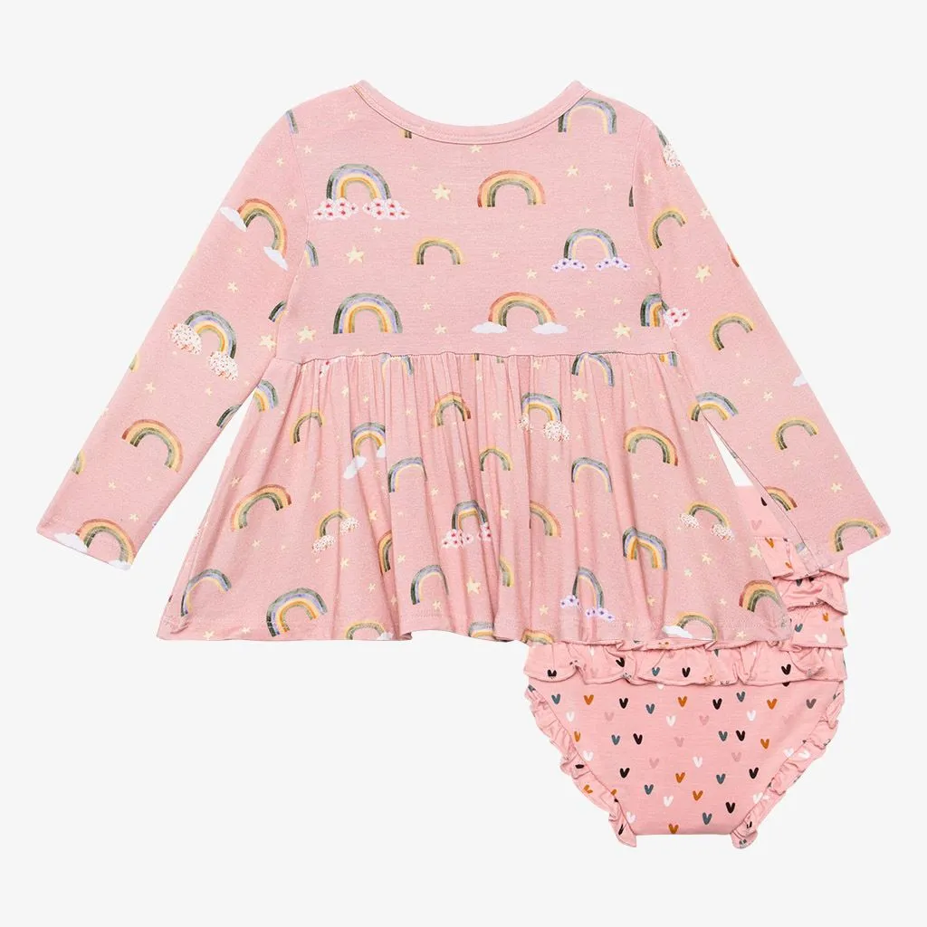 Shay Long Sleeve Peplum Top & Bloomer Set