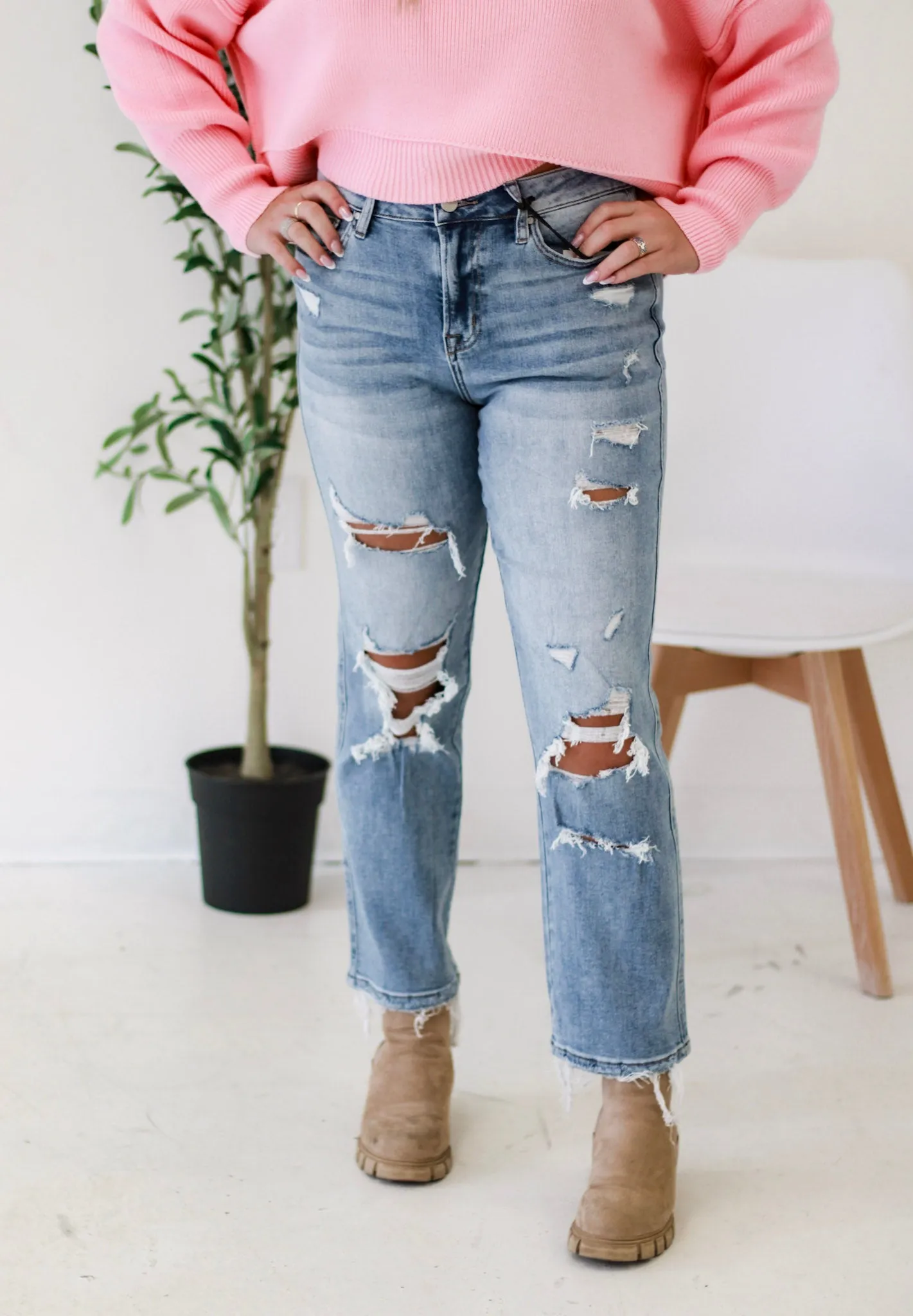 She's the One Mica Straight Leg Jeans