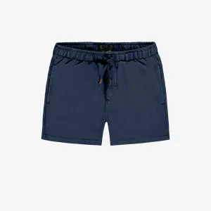 Short coupe décontractée marine en coton français, enfant  || Navy relaxed-fit shorts in french cotton, child
